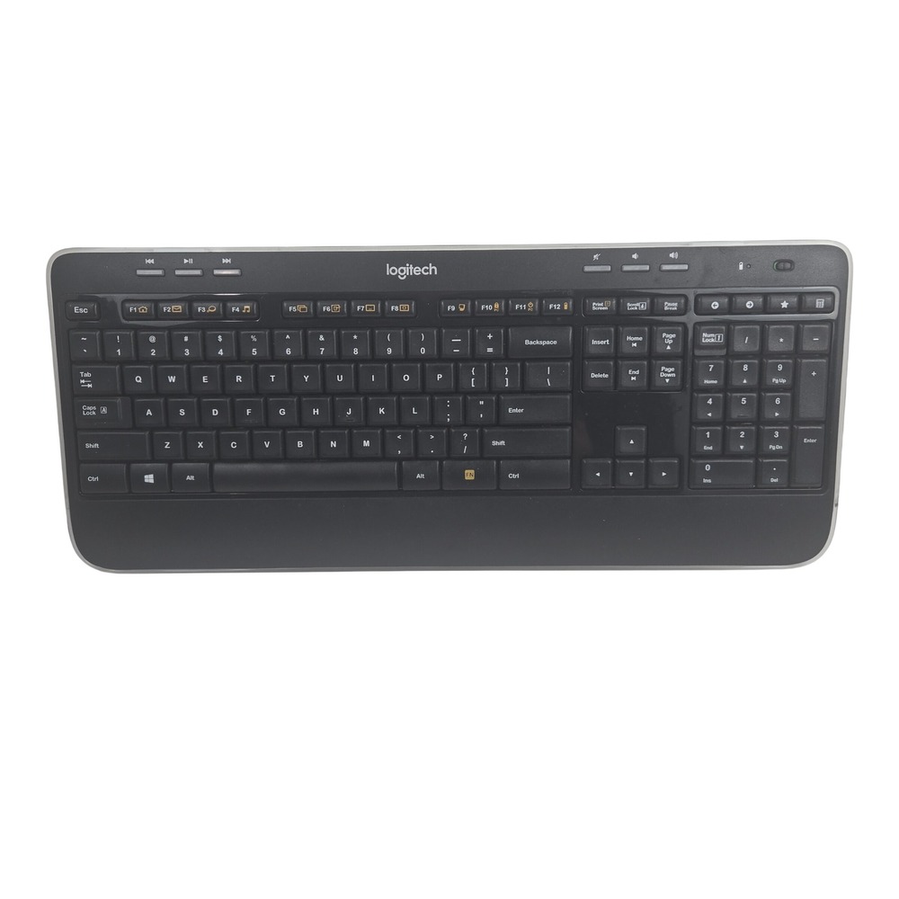 Logitech Keyboard K520 Wireless Full Size Media Keys Black NO RECEIVER DONGLE